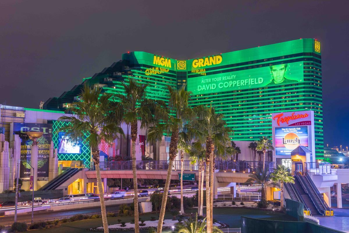 A recent photo of the MGM Grand Hotel in Las Vegas, Nevada. (Kobby Dagan/Shutterstock)