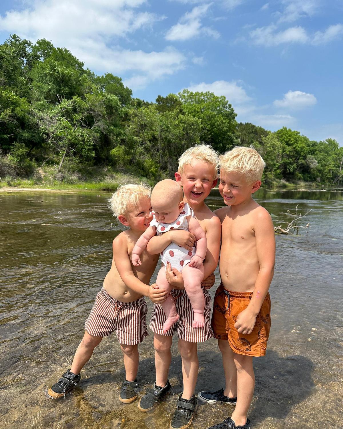  The Powell siblings: Dax, 7, Jet, 5, Kai, 4, and baby Oaklyn, 6 months. (Courtesy of <a href="https://www.instagram.com/thepastelfox/">Brooklyn Powell</a>)
