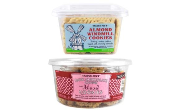 Trader Joe’s Almond Windmill Cookies and Trader Joe’s Dark Chocolate Chunk and Almond Cookies. (Trader Joe's)