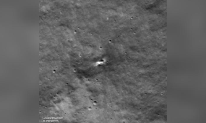 NASA Spacecraft Around Moon Spots Likely Crash Site of Russia’s Lost Lunar Lander