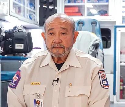 Henry Garcia, director of emergency medical services for the Kinney County, Texas. (Charlotte Cuthbertson/The Epoch Times)