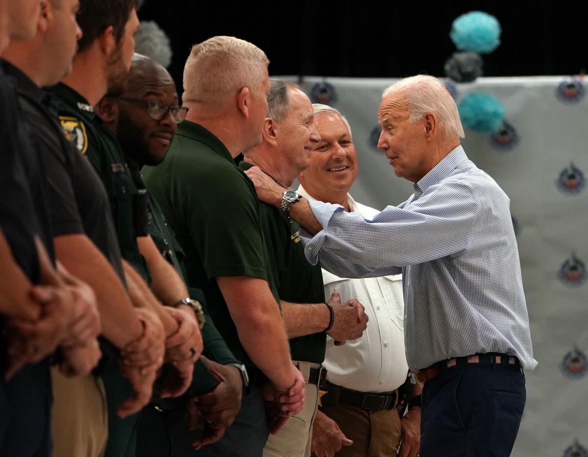 Biden Surveys Hurricane Damage in Florida