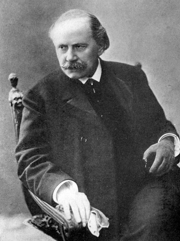 Jules Massenet in his later years, by Henri Manuel. Published in "Musical Memories" by Camille Saint-Saëns, in 1919. (Public Domain)