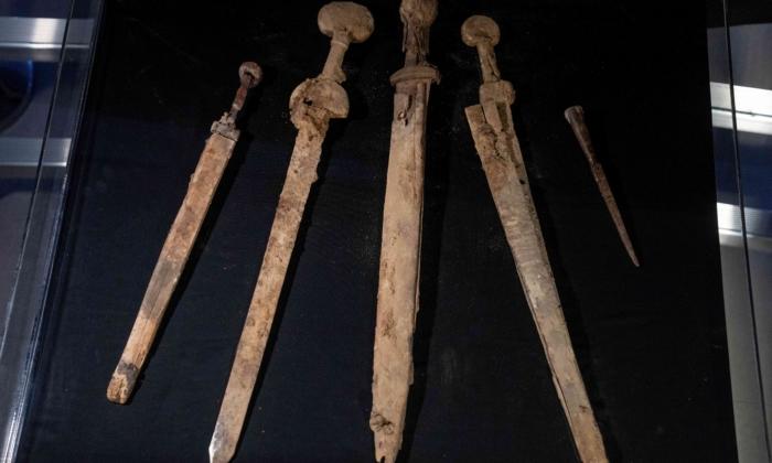 4 Exceptionally Preserved Roman Swords Discovered in a Dead Sea Cave in Israel