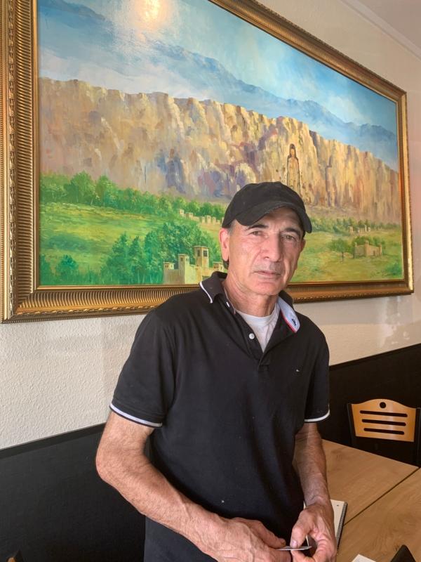Wais Omar, owner of De Afghanan Kabob House in downtown Walnut Creek, Calif., on Aug. 25, 2023. (Helen Billings/The Epoch Times)