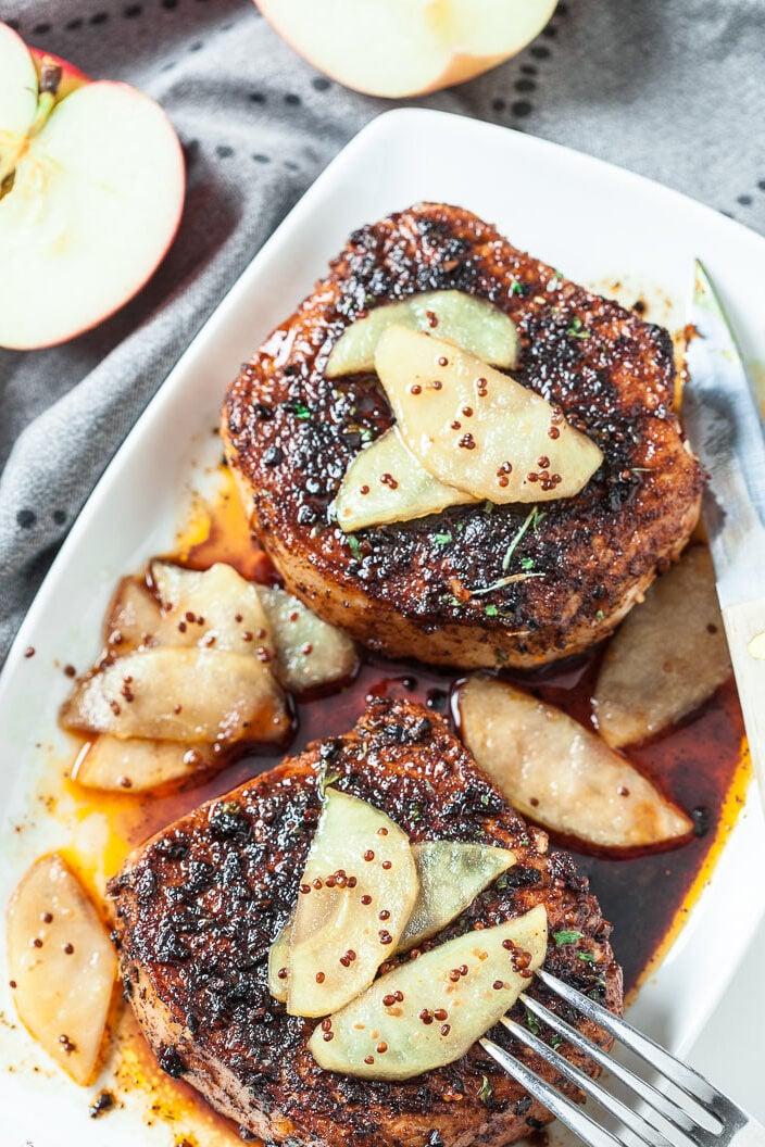 Saucy Apple Pork Chops