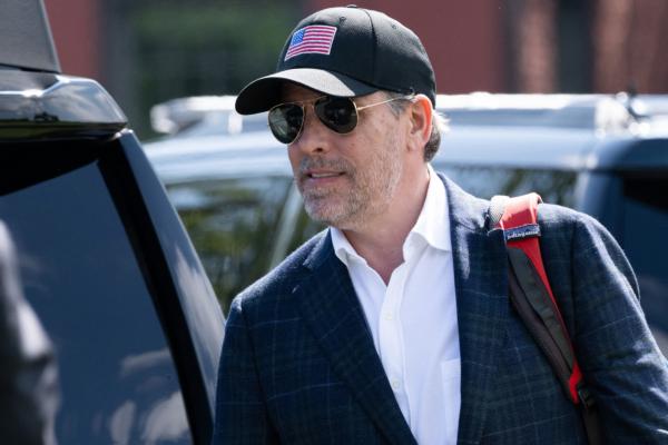 Hunter Biden after arriving with President Joe Biden on Marine One at Fort McNair in Washington, on July 4, 2023. (Saul Loeb/AFP/Getty Images)