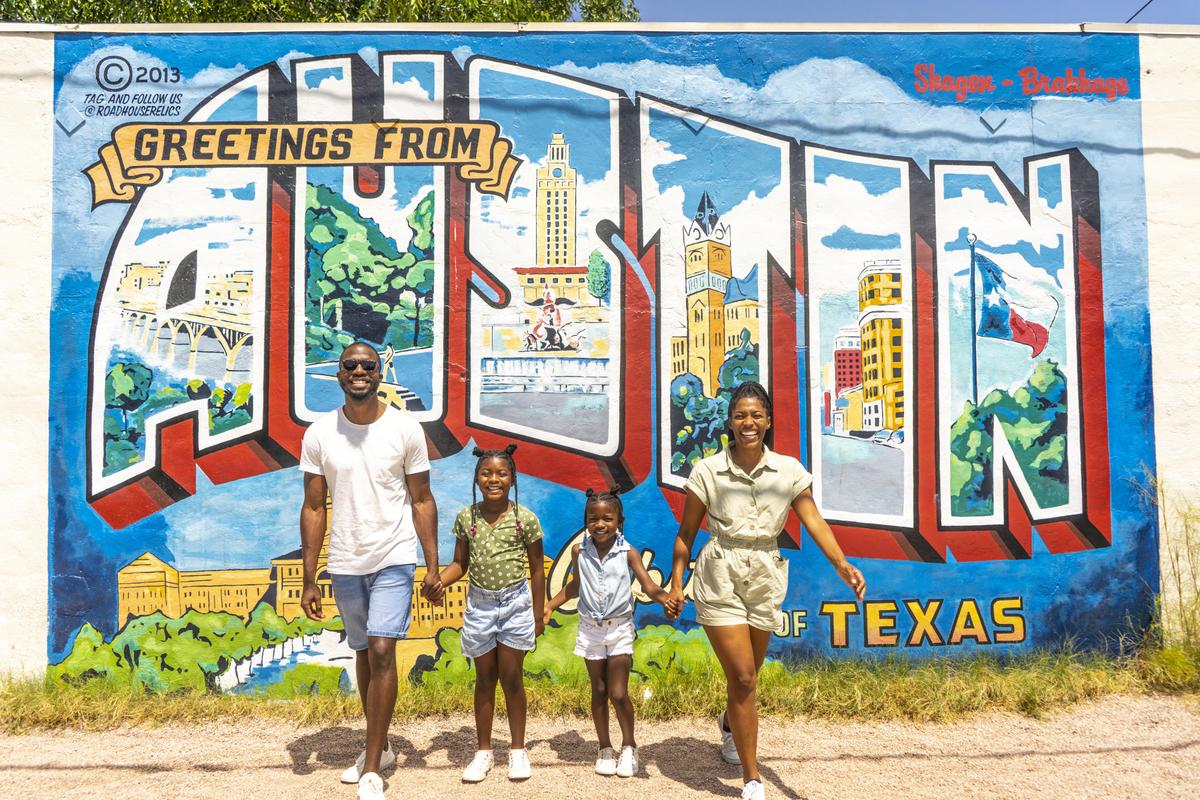 "Greetings From Austin" is one of Austin's most iconic murals. (Courtesy of Visit Austin/TNS)