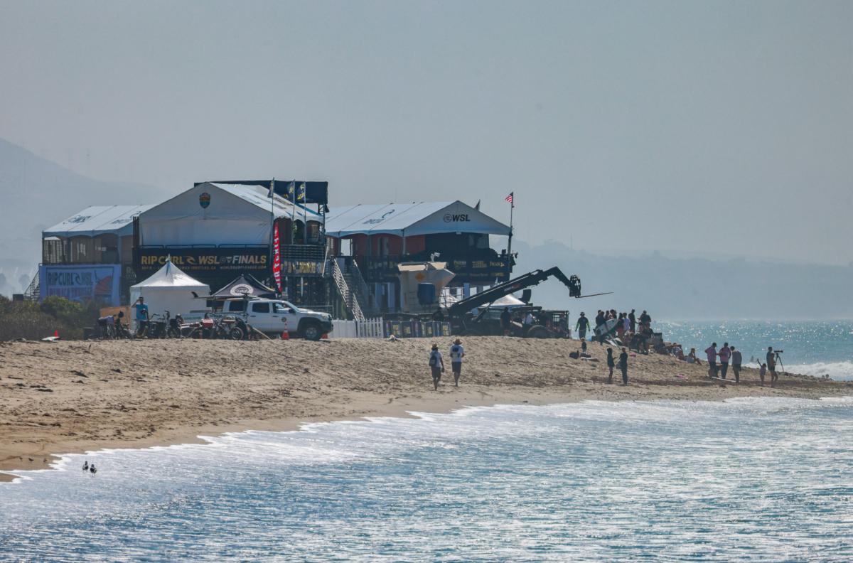 The Rip Curl WSL Finals of Lower Trestles surf spot in San Clemente, Calif., on Sept. 8, 2023. (John Fredricks/The Epoch Times)