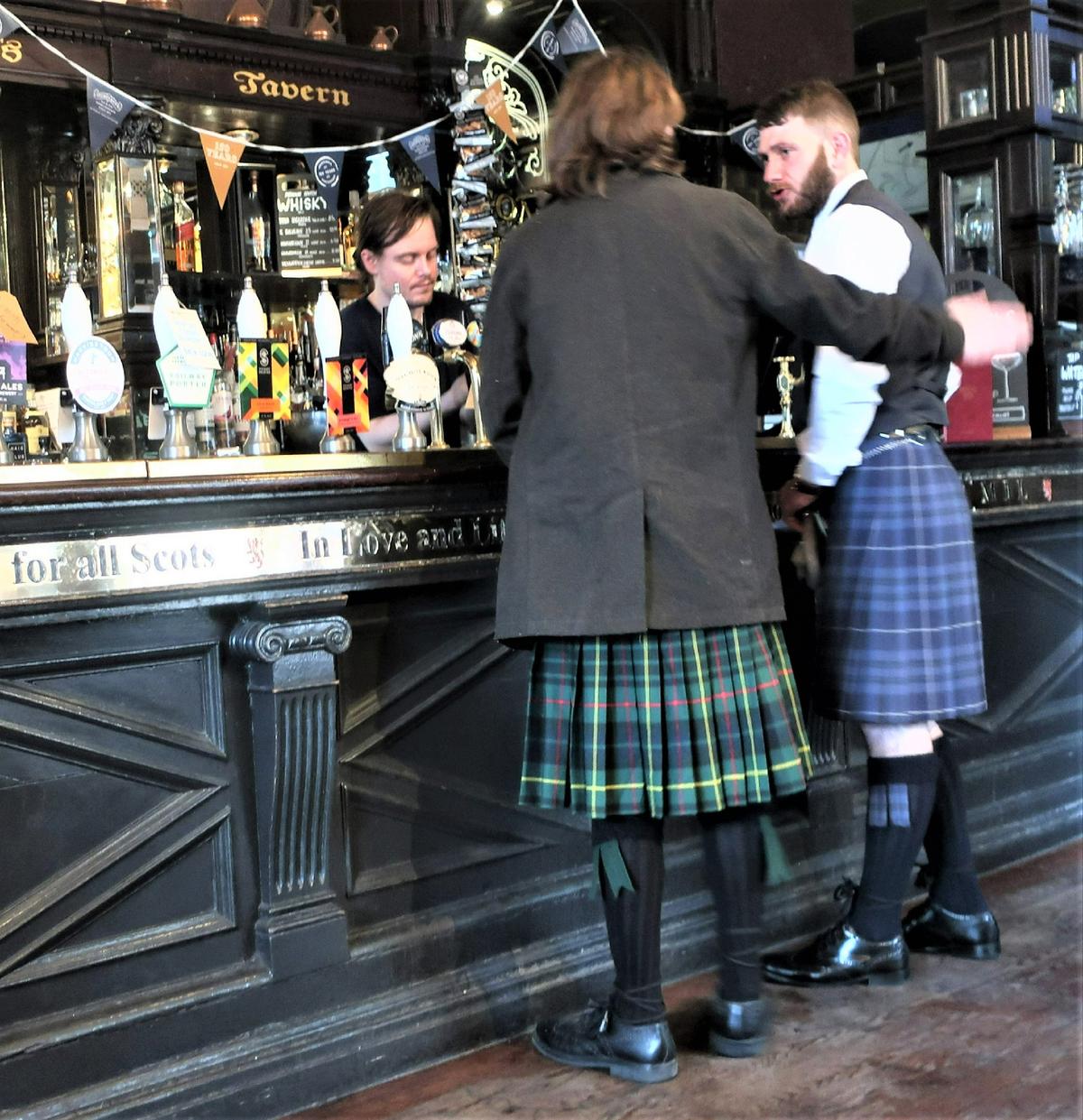 Kilts are worn in everyday situations all over Scotland. (Victor Block)