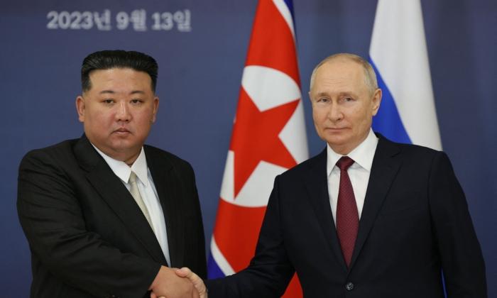 North Korean Leader Meets Putin, Vows Support for Russia’s ‘Sacred Fight’