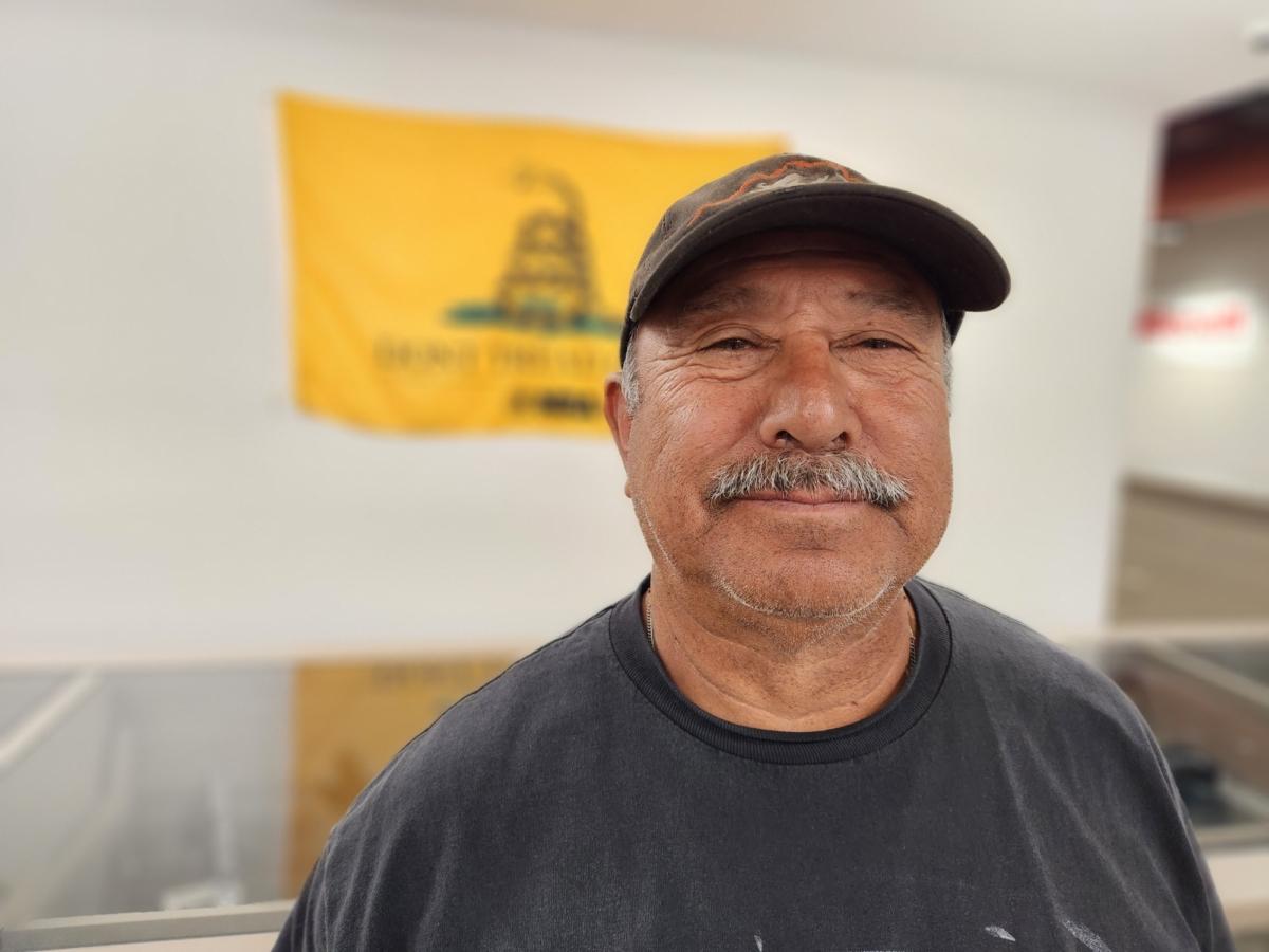 Robert Herrera, an Albuquerque, N.M., resident and firearms owner, said he believes that a public health order suspending firearms in public is unconstitutional. Photo taken on Sept. 12, 2023. (Allan Stein/The Epoch Times)