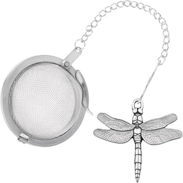 DANFORTH - Dragonfly Pewter Tea Infuser - Handcrafted Pewter - Made In USA