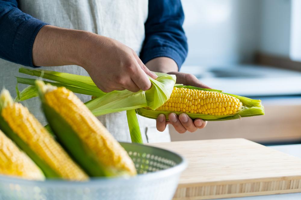 To cure corn, remove the husks and leave in a warm environment until the kernels can be easily twisted off by hand. (Tsurukame Design/Shutterstock)