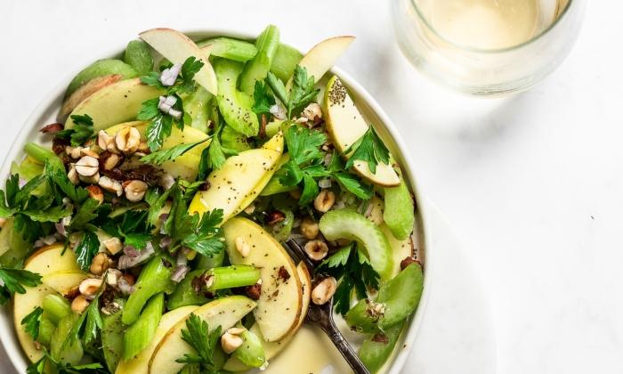 Celery Salad With Apples and Hazelnuts