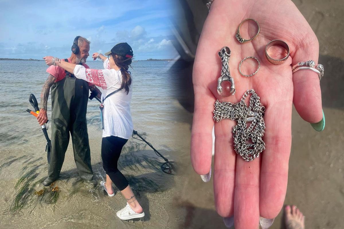 Metal Detectorist Reunites Woman With Chain Linked to Late Mom's Engagement, Wedding Rings