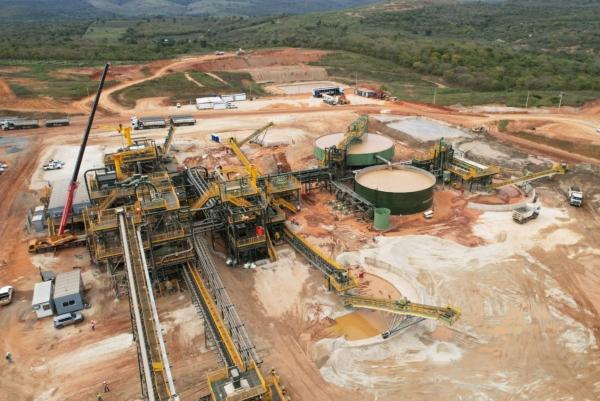 Aerial view of the Sigma Lithium plant in the Grota do Cirilo lithium project, located near Aracuai, Brazil, on May 25, 2023. (DOUGLAS MAGNO/AFP via Getty Images)