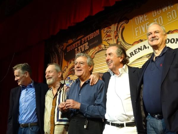 Monty Python performers (L–R): Michael Palin, Terry Gilliam, Terry Jones, Eric Idle, and John Cleese in 2014. (Eduardo Unda-Sanzana/CC BY 2.0)