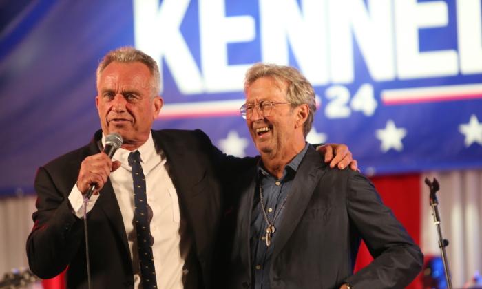 Eric Clapton Helps RFK Jr. Raise $2.2 Million at Los Angeles Fundraiser