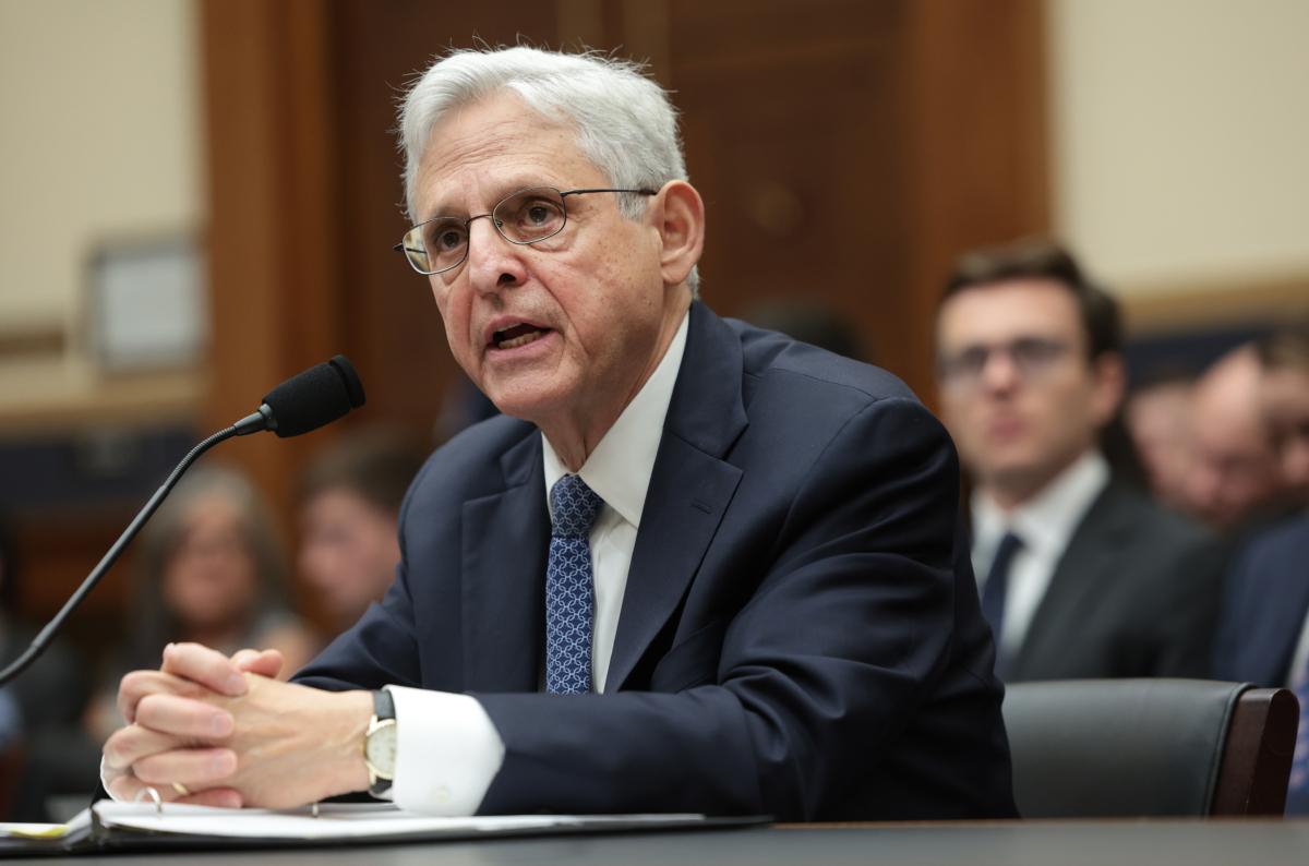  Attorney General Merrick Garland testifies before the House Judiciary Committee in the Rayburn House Office Building in Washington on Sept. 20, 2023. (Win McNamee/Getty Images)