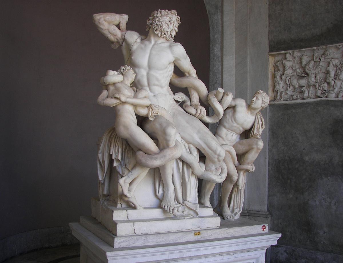 Sculptural group of the "Laocoön" in the Vatican Museum. (<a href="https://commons.wikimedia.org/wiki/File:Laocoon_group.jpg">Wknight94</a>/<a href="https://creativecommons.org/licenses/by-sa/3.0/deed.en">CC BY-SA 3.0</a>)