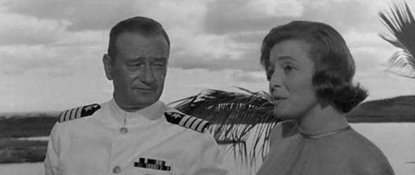  U.S. Navy Capt. Rockwell "Rock" Torrey (John Wayne) and Lt. Maggie Haines (Patricia Neal), in "In Harms Way." (Paramount Pictures)