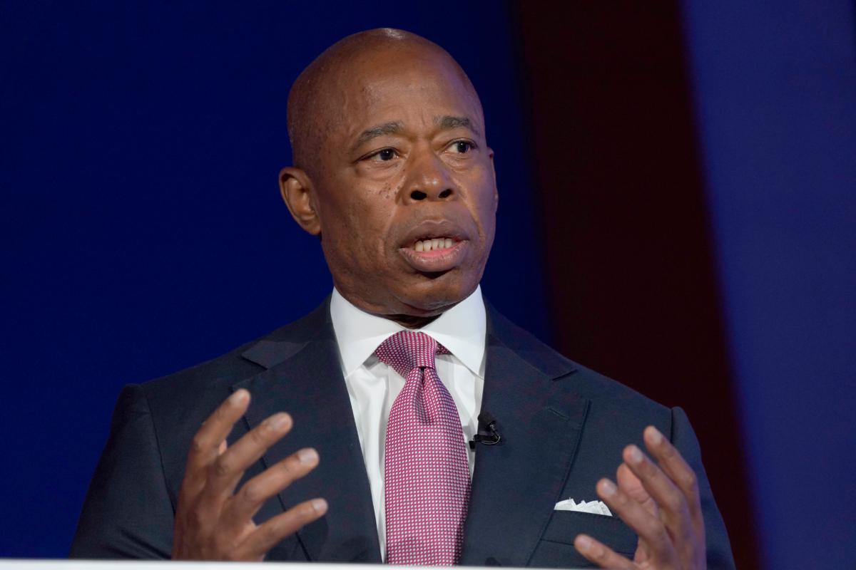 New York City Mayor Eric Adams speaks during the 2023 Concordia Annual Summit at Sheraton New York in New York City on Sept. 18, 2023. (Riccardo Savi/Getty Images for Concordia Summit)