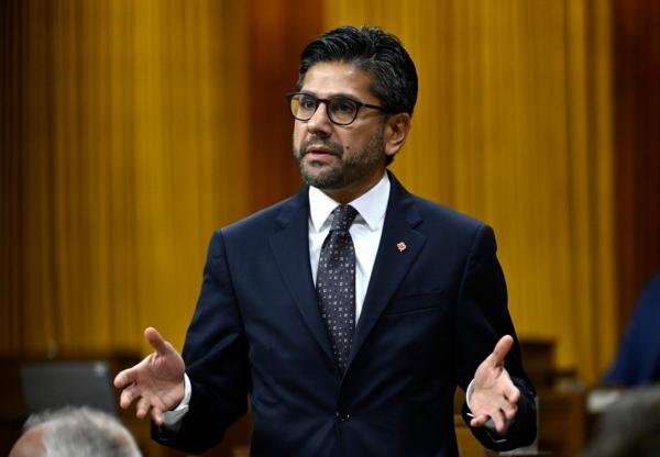 Liberal MP Yasir Naqvi rises during Question Period in the House of Commons on Parliament Hill in Ottawa on Dec. 9, 2022. (Justin Tang/The Canadian Press)