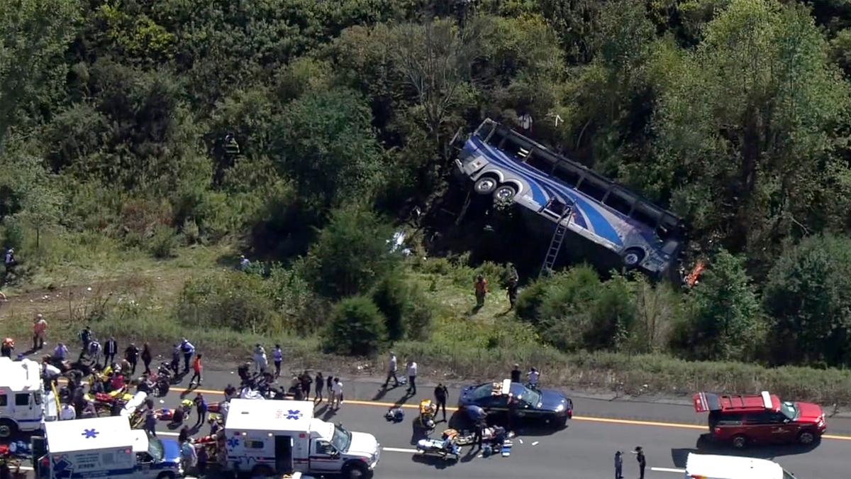 Bus Carrying High School Students to Band Camp Crashes, Killing 2 and Seriously Injuring Others