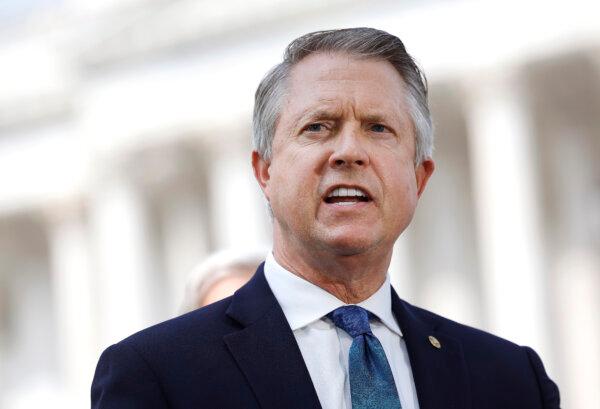  Sen. Roger Marshall (R-Kan.) speaks on border security and Title 42 during a press conference at the U.S. Capitol in Washington on May 11, 2023. (Kevin Dietsch/Getty Images)