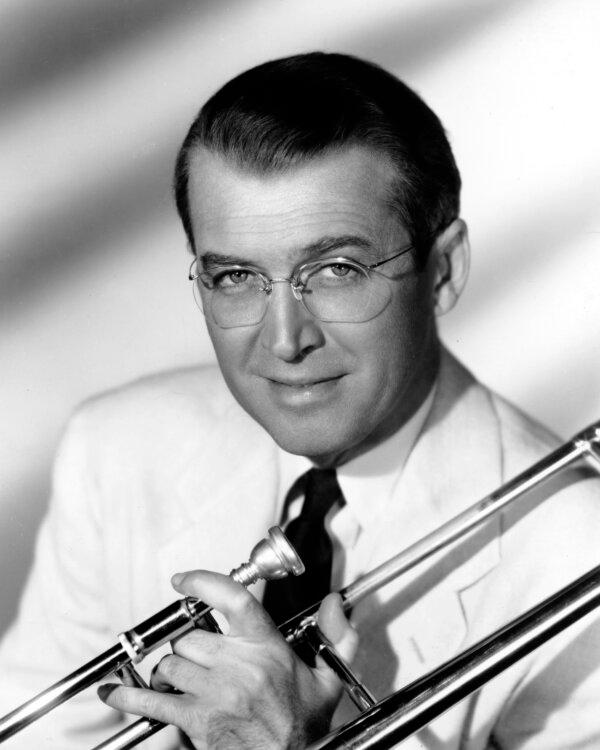 American actor James Stewart as Glenn Miller in "The Glenn Miller Story. (Silver Screen Collection/Getty Images)