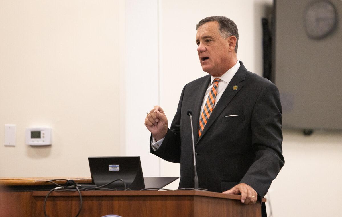 Orange County Supervisor Don Wagner on Sept. 20, 2023. (John Fredricks/The Epoch Times)