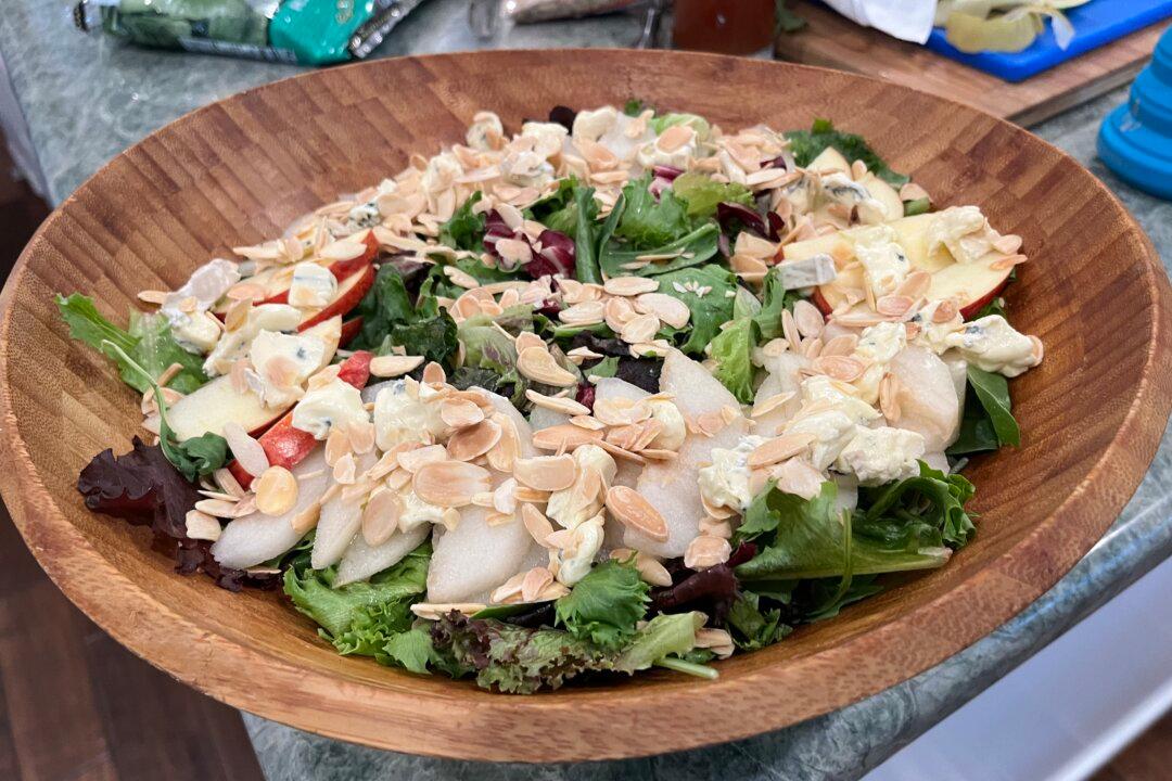 Autumn Salad Features Dried Apple Vinaigrette