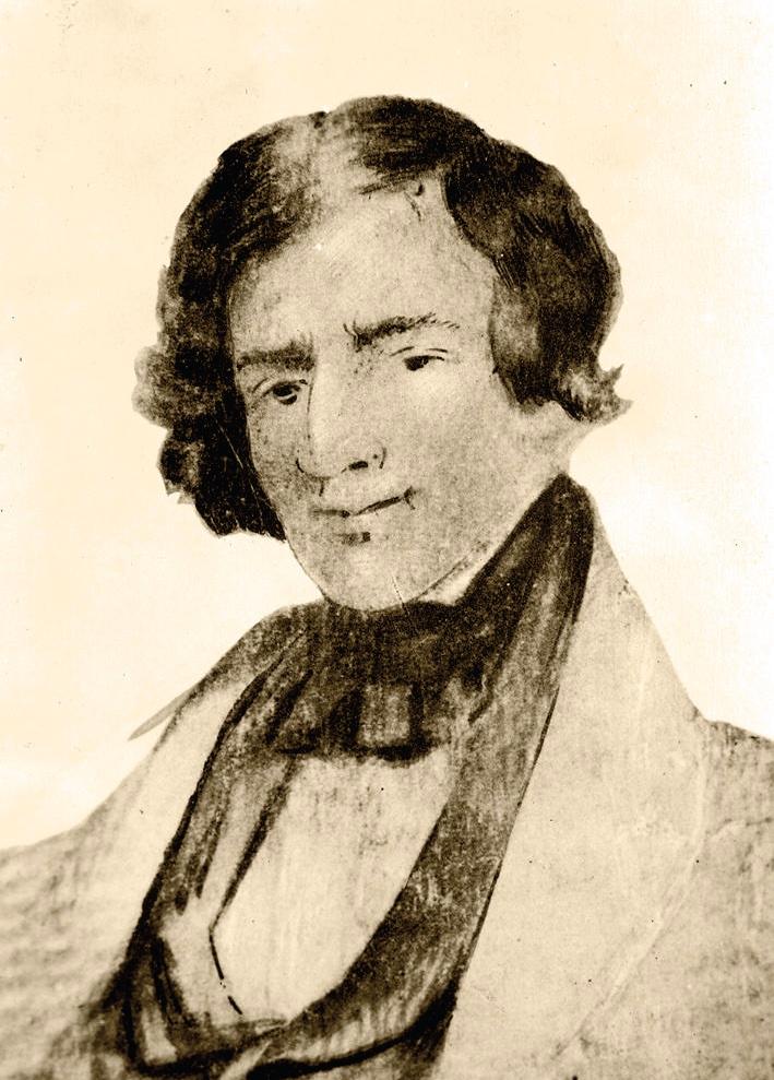Drawing of Smith created from memory by a friend around 1835, after his death. (Public Domain)