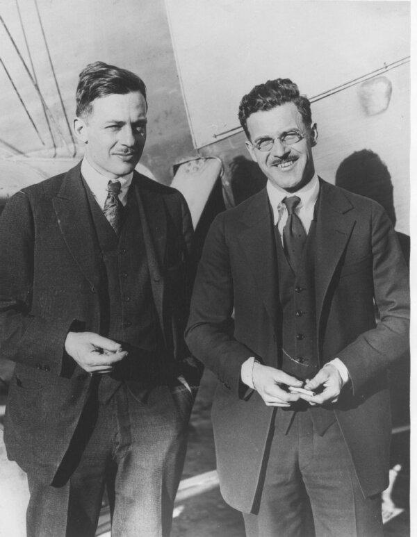 Donald W. Douglas (L) and David R. Davis who formed the Davis-Douglas Aircraft Company, the first builders of the Cloudster. San Diego Air and Space Museum Archive. (Public Domain)