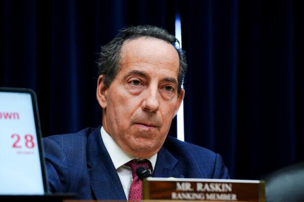 Rep. Jamie Raskin speaks during a hearing for an impeachment inquiry for U.S. President Joe Biden in Washington, on Sept. 28, 2023. (Madalina Vasiliu/The Epoch Times)