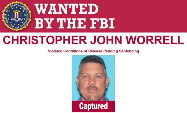 Christopher J. Worrell was captured by the FBI in Naples, Fla., after skipping out on his sentencing hearing for Jan. 6 crimes at the U.S. Capitol. (FBI)