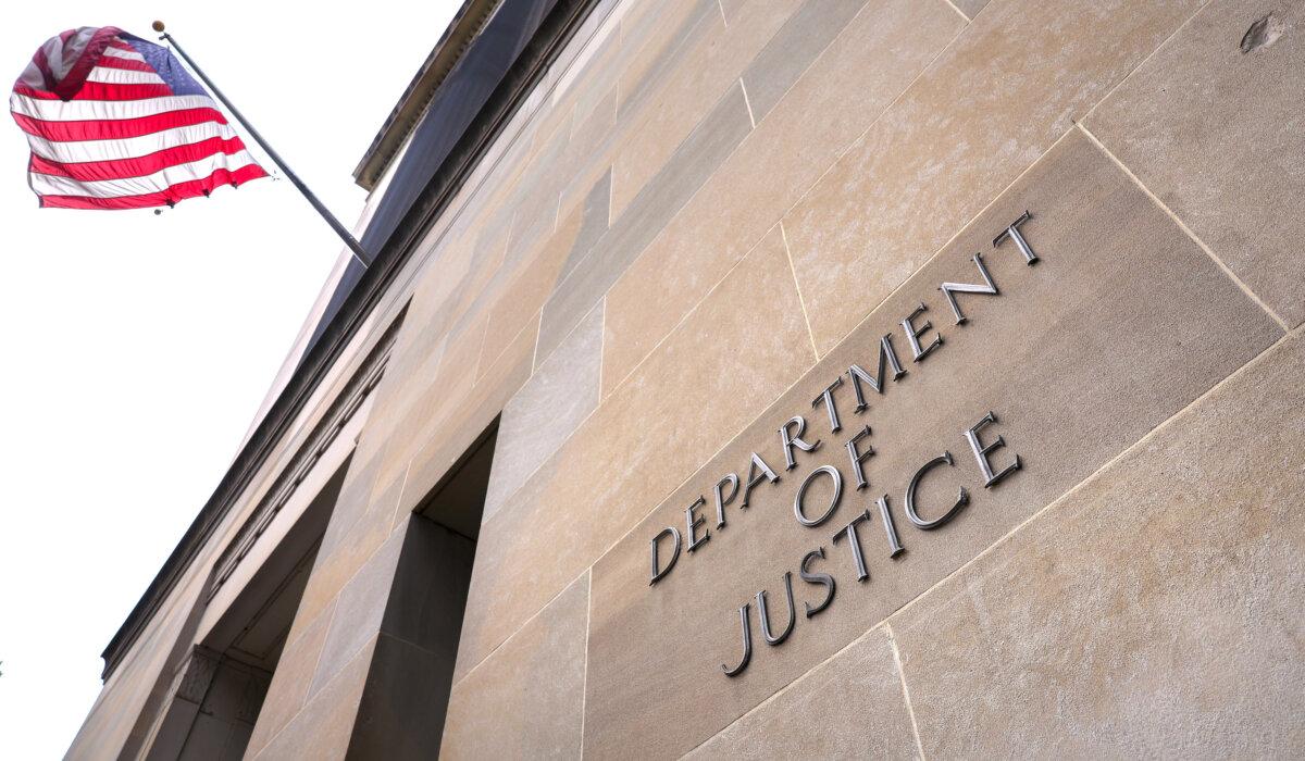 The U.S. Department of Justice in Washington on June 20, 2023. (Kevin Dietsch/Getty Images)