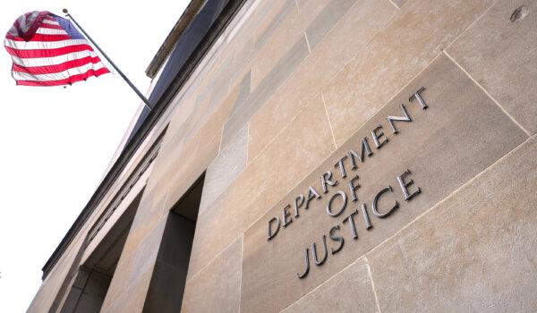 The U.S. Department of Justice in Washington is seen on June 20, 2023. (Kevin Dietsch/Getty Images)
