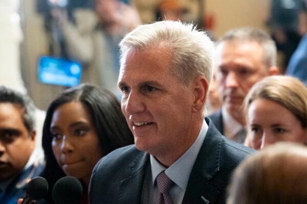Former Speaker of the House Kevin McCarthy (R-Calif.) leaves the House Chamber after being ousted from his position in Washington on Oct. 3, 2023. (Madalina Vasiliu/The Epoch Times)