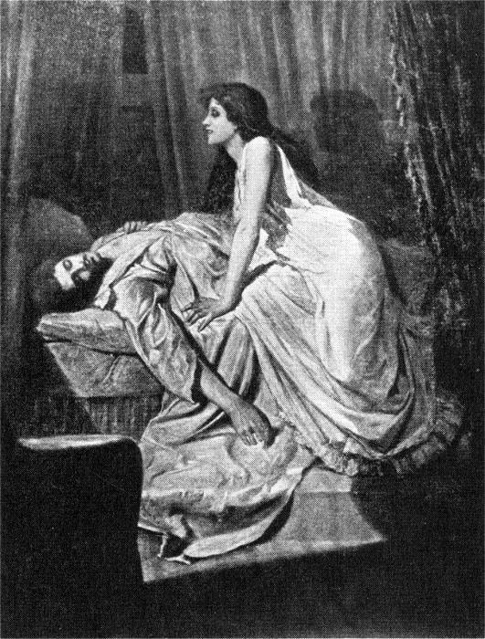 "The Vampire," 1897, by Philip Burne-Jones. (Public Domain)
