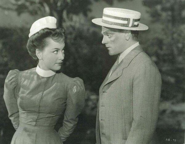 Amy Lind (Olivia de Havilland) and Biff Grimes (James Cagney), in “The Strawberry Blonde. (Warner Bros.)