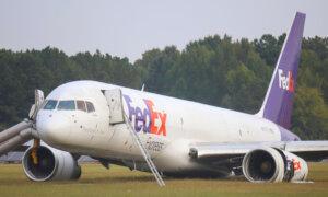 FedEx Plane Without Landing Gear Skids Off Runway, but Lands Safely at Tennessee Airport