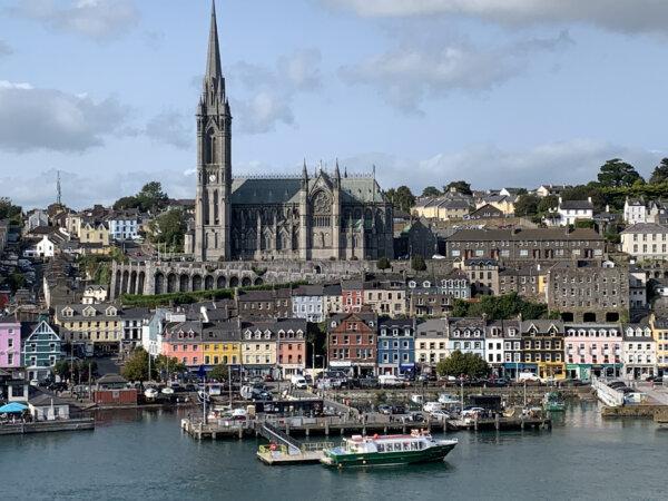 Charming and colorful Cobh, Ireland, comes into view as Cunard's Queen Victoria sails into the harbor. Photo courtesy of Sharon Whitley Larsen.
