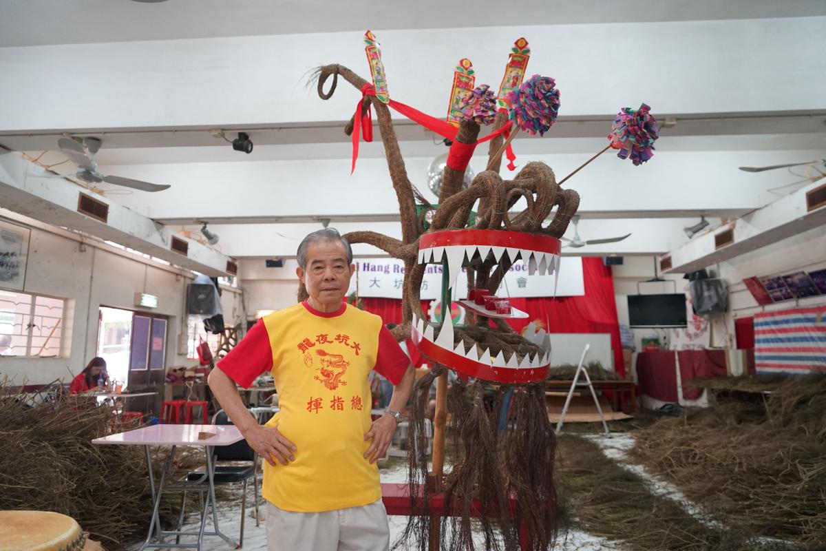 Chan Tak Fai, the successor of Tai Hang Fire Dragon, accepted an exclusive interview with this newspaper in 2019. (Zeng Lian/The Epoch Times)