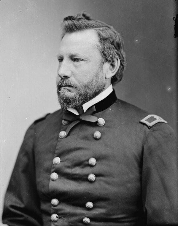 Gen. A. J. Meyer, U.S.A. Chief Signal Officer, circa 1870-1880, by Mathew Brady. Library of Congress. (Public Domain)