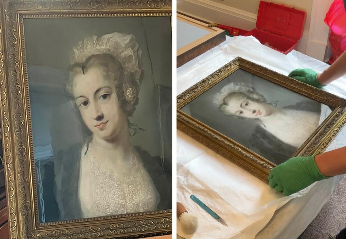 A painting assumed to be a copy and left in storage for 30 years is actually an original piece worth thousands by renowned 18th-century artist Rosalba Carriera. (SWNS)