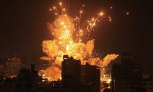 View of Gaza Skyline as Israel Bombards Territory