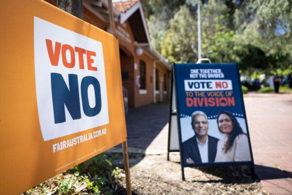 A polling center in Perth, Australia, on Oct. 7, 2023. (Matt Jelonek/Getty Images)