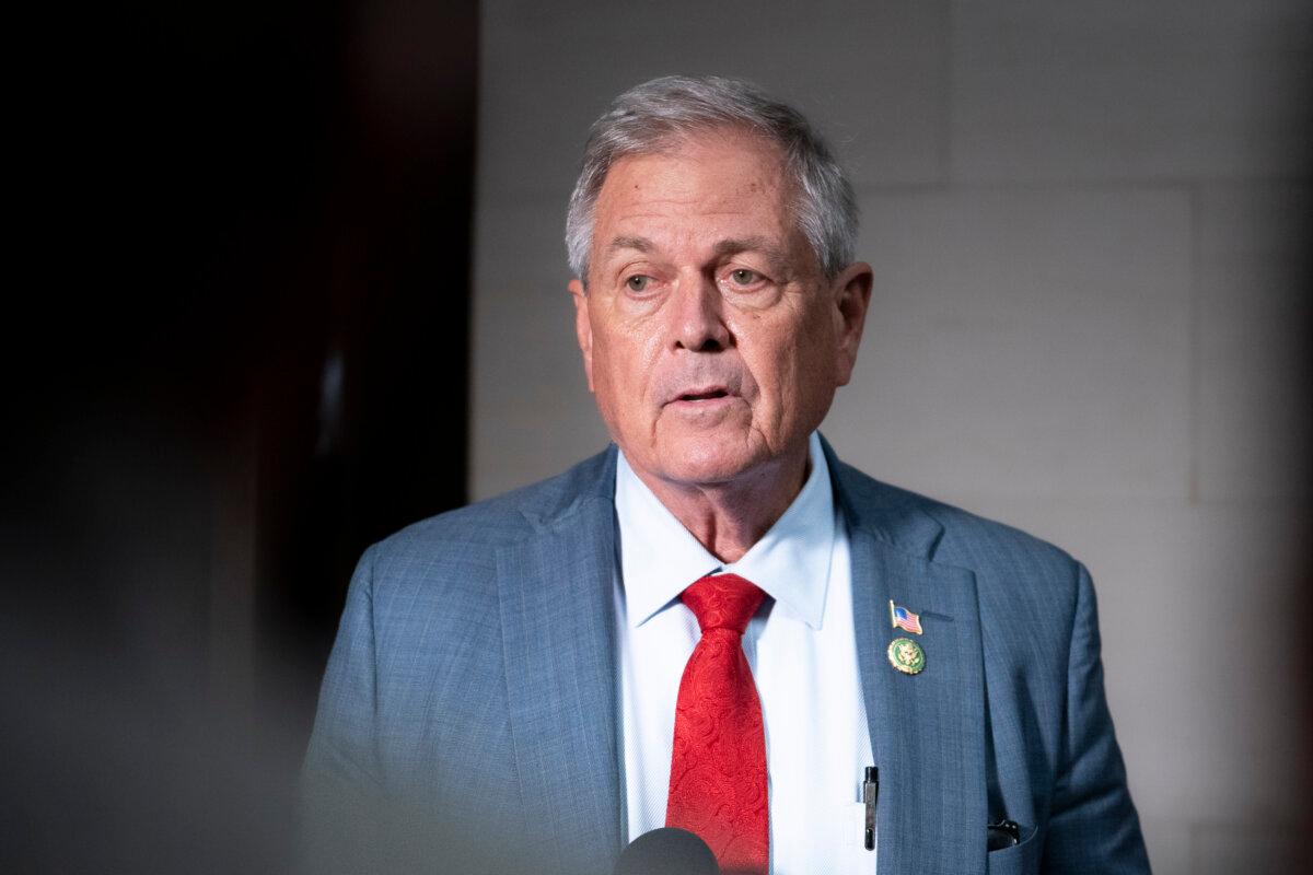 Rep. Ralph Norman (R-S.C.) speaks with reporters on Oct. 11, 2023. (Madalina Vasiliu/The Epoch Times)